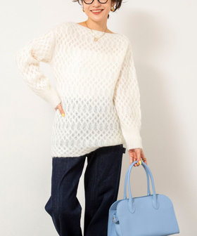［WEB限定 SPECIAL SALE！］【WALANCE/ワランス】wool mohair cable boatneck top