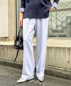 《防シワ》ウォッシャブルウールライクセミワイドパンツ
