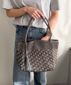 メタリックコードトートバッグ