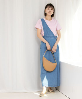 RM denim】ワンショルダーデニムジャンパースカート（5-0038-1-07-001 