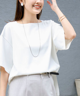 《セットアップ対応》ウォッシャブルイージーツイルTブラウス