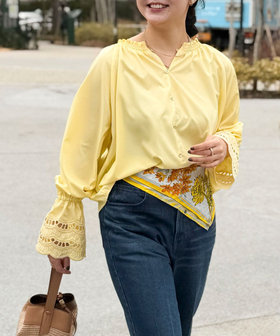 袖レース前後2WAYブラウス