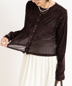 まるさん専用チュールフロッキーカーデ ☆チュールフロッキーカーディガン（クローバー） | TROIS DEUX