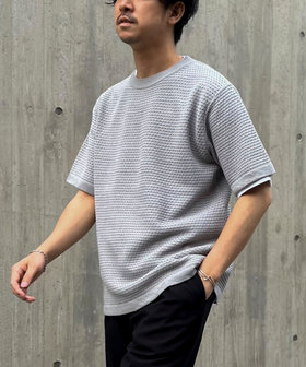 BATONER/バトナー】WOODPULP SUMMER KNIT CN SS 半袖サマーニット（4 