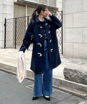 00s y2k クレージュ courreges コーデュロイ ダッフルコート 紺 short&long/2color] オーバーサイズダッフルコート