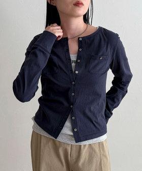 シアーカットソーカーディガン