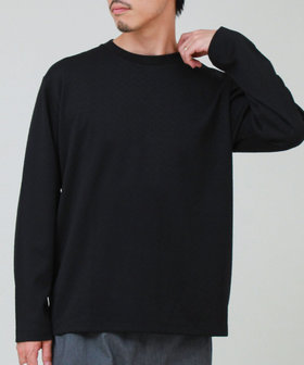 フクレジャガード幾何学柄 ロンT ロングスリーブTシャツ
