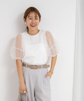 WEB限定 TIME SALE！］バルーンスリーブプルオーバーカットソー