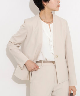 《セットアップ対応》ウォッシャブル2WAYツイルストレッチジャケット