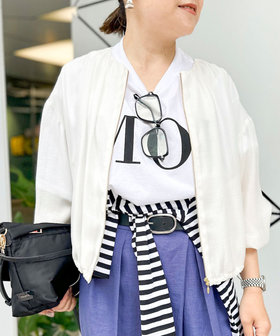 ウォッシャブルシアージップアップブルゾン