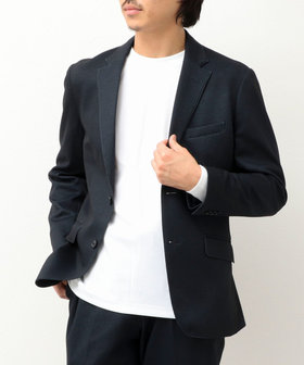 《ビジカジ/セットアップ対応》ポンチプリント　ジャケット