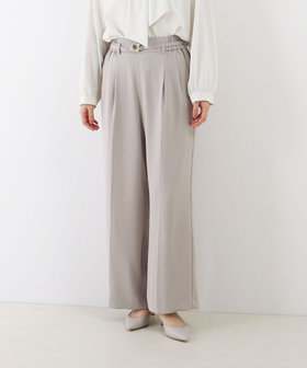 セットアップ対応》ハイストレッチカルゼワッシャーベルト付きパンツ