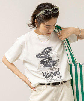 【MAQWEL/マクウェル】ウォッシャブル Maqwel RECORDS オープンエンドプリントTシャツ