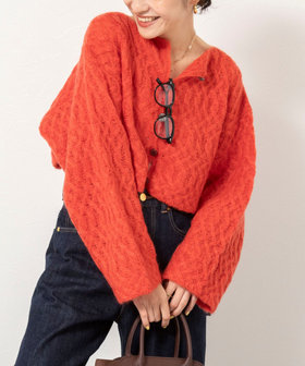 ［WEB限定 SPECIAL SALE！］【WALANCE/ワランス】wool mohair cable cropped cardigan