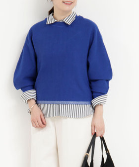 ウォッシャブルバナナスリーブ クルーネックプルオーバー