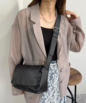 ソフトフェイクレザーショルダーバッグ