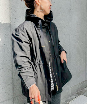 【WEB限定カラー】ウォッシャブル2WAY撥水フーテッドブルゾン