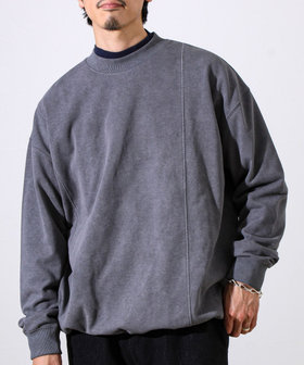 ダブルステッチパウダースノー裏毛プルオーバー