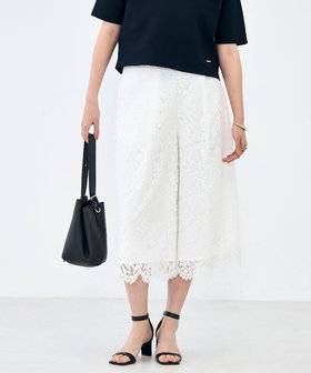 クロップドワイドレースパンツ