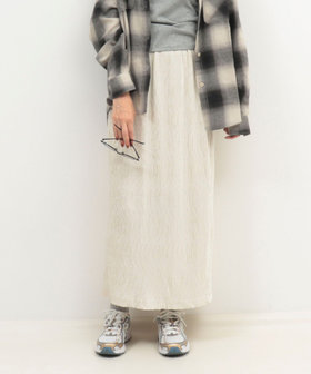 プリーツベロアタイトスカート