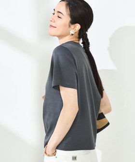 NOLLEY'S Sophi W&W チャコールグレー半袖Tシャツ通勤にお仕事に W&W 半袖Tシャツ（5-0030-3-03-001）｜NOLLEY'S sophi