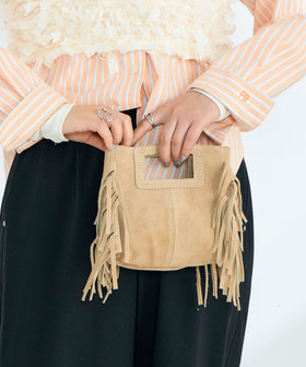 【AULENTTI/オーレンティ】サイドフリンジミニバッグ