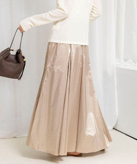 45th limited editionウォッシャブルメタリックマチ入りマキシスカート