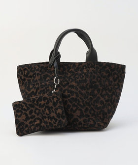 LEOPARD TOTE WITH POUCH