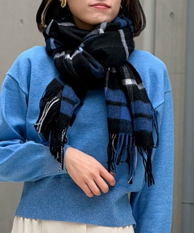 【TWEEDMILL/ツイードミル】チェック柄ストール