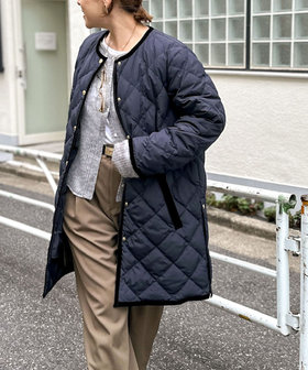 TAION×LIMONTA】別注ベロアパイピングロングダウン（5-0205-6-08