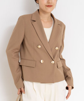 nolleysノーリーズ ブラウンジャケット茶色38 セール】《セットアップ対応》シャークダブルジャケット（テーラード