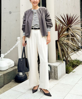 新品　NOLLEY'S2025AW ジョーゼットイージーパンツ ウォッシャブルバックサテンジョーゼットイージーパンツ（5-0035