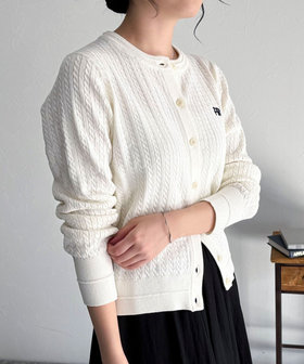 WEB限定 GW SPECIAL PRICE】FR刺繍ミニケーブル柄カーディガン WEB限定 GW SPECIAL PRICE】FR刺繍ミニケーブル柄カーディガン