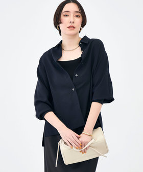 NEW morisachi《セットアップ対応》ウォッシャブルストレッチツイルドルマンシャツ