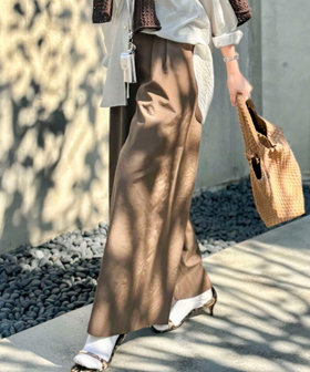 ウォッシャブルエクセルテックタンブラー2タックワイドパンツ