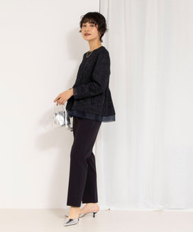 セットアップ対応》ウォッシャブルダブルクロススリムパンツ（5