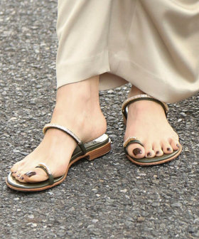 【il Sandalo of capri/イル サンダロ オブ カプリ】フィンガーフックフラットサンダル