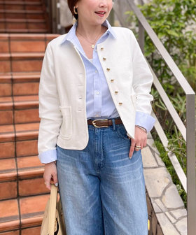 ウォッシャブルラッセルリングカーデジャケット