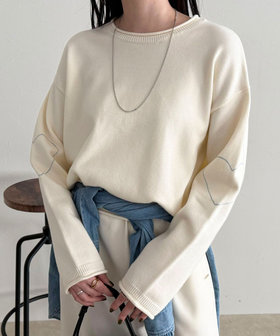 新色追加！/主役級ニット】ハートステッチニットプルオーバー（5-0021