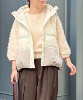 エアリーフードピュアダウンベスト