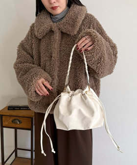 三つ編みハンドル巾着バッグ（5-0121-6-32-109）｜fredy emue(フレディ