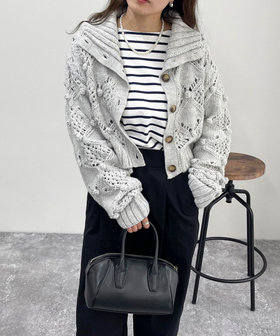 最終値下げMASU 2025SS スパイキー ポップコーン カーディガン 46 最終値下げMASU 2025SS スパイキー ポップコーン カーディガン