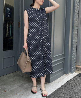 【未使用】NOLLEY’Sドット 切り替えワンピース 黒 定価¥15,400 NOLLEY'S（ノーリーズ）の「◇【WEB限定】リップルドット