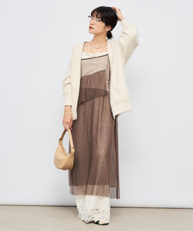 ウォッシャブルチュールキャミワンピース