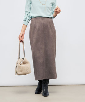 ウォッシャブルスエードダンボールタイトスカート