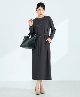 ジョーゼットベルト付きワンピース