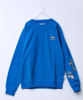 【FREDYMAC/フレディマック】ユニセックス アニマルお化け刺繍フリースクルーネック