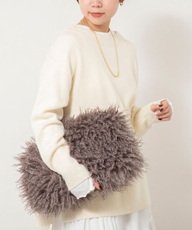 ウールナイロンロング丈プルオーバー