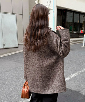 リバイバル/新色追加】ウール混ミドル丈Pコート（5-0021-6-28-002