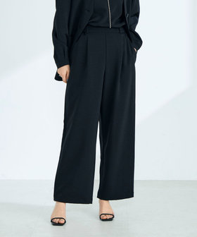 【セットアップ対応】パウダリーツイルイージーセミワイドパンツ